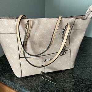 Guess Delaney pink/blush tote bag/purse